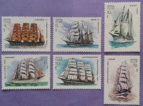 СРСР - СССР - ^/--/^ СССР 1981 флот корабли парусники транспорт СК 5162-5167 MNH ^_^^^ СРСР 1981 флот кораблі вітрильники транспорт СК 5162-5167 MNH - фото фото фото