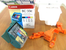 Картриджі Картриджи ^/--/^ Картрідж кольоровий Canon BC-33 /--/ e  (засохлий) ^_^^^ Картридж цветной Canon BC-33 /--/ e (засохший) - фото фото фото