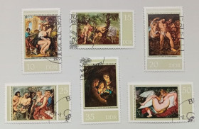 НДР, ФРН ГДР, ФРГ ^/--/^ ГДР 1977 Рубенс, живопись, гашеные ^_^^^ НДР 1977 Рубенс, живопис, гашені - фото фото фото