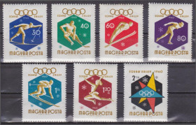 Угорщина Венгрия ^/--/^ Венгрия 1960 ОЛИМПИЙСКИЕ ИГРЫ ОИ ЗИМНЯЯ ОЛИМПИАДА СКВО-ВЭЛЛИ США СПОРТ 7 /--/ м** Mi.1668-1674 А EUR 6.00 ^_^^^ Угорщина 1960 ОЛІМПІЙСЬКІ ІГРИ ОІ ЗИМОВА ОЛІМПІАДА СКВО-ВЕЛЛІ США СПОРТ 7 /--/ М** Mi.1668-1674 А EUR 6.00 - фото фото фото