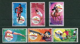 Спорт Спорт ^/--/^ Гвинея. Guinea Sport 1988 Mi 1256-1261 A Olympics Barcelona  1992 MNH ^_^^^ Гвінея. 1988 Mi 1256-1261 A Olympics Barcelona 1992 MNH - фото фото фото