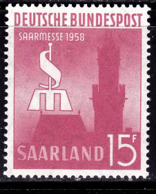 Інше Другое ^/--/^ СААР / SAAR  1958 г MNH - международная ярмарка в Саарбрюккене. ^_^^^ СААР / SAAR 1958 MNH - міжнародний ярмарок в Саарбрюккені. - фото фото фото
