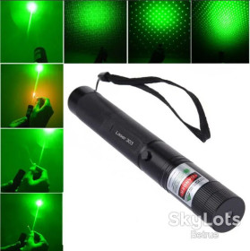 Ліхтарі, ліхтарики Фонари, фонарики ^/--/^ Лазерна указка LASER 303 Green з насадками акумуляторна зелений промінь  (20024) ^_^^^ Лазерная указка LASER 303 Green с насадками аккумуляторная зеленый луч (20024) - фото