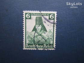 Третій Рейх (-) Третий Рейх (-) ^/--/^ Марка Німеччина Третій Рейх 1935 етнос головні убори 6+4 пф гаш ^_^^^ Марка Германия Третий Рейх 1935 этнос головные уборы 6+4 пф гаш - фото фото фото