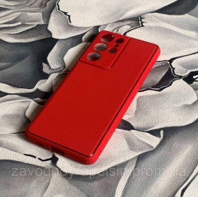 Чохли, бампера Чехлы, бампера ^/--/^ Samsung S /--/ 21 Ultra G /--/ 998 Чехол кожаный Защита камеры (красный) ^_^^^ Samsung S /--/ 21 Ultra G /--/ 998 Чехол шкіряний Захист камери (червоний) - фото фото фото