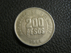 Колумбія Колумбия ^/--/^ 200 песо Колумбия 1994 г ^_^^^ 200 песо Колумбія 1994 - фото фото фото
