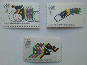 Північна Америка Северная Америка ^/--/^ США 1972 Олимпийские игры, MNH ^_^^^ США 1972 Олімпійські ігри, MNH - фото фото фото