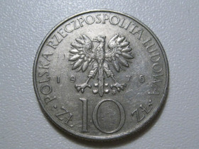 - року - года ^/--/^ Польща 10 злотих 1976 року Адам Міцкевич #38966 ^_^^^ Польша 10 злотых 1976 года Адам Мицкевич #38966 - фото фото фото