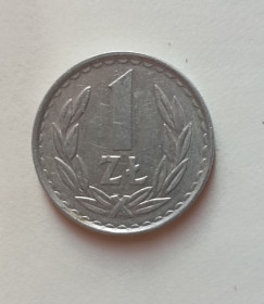 - року - года ^/--/^ Польша  1 злотый 1985 г.  алюминий ^_^^^ Польща 1 злотий 1985 алюміній - фото фото фото