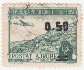 Балканський півострів Балканский полуостров ^/--/^ Албания 1953 г. № 533  гашеная ^_^^^ Албанія 1953 р. No 533 гашена - фото фото фото