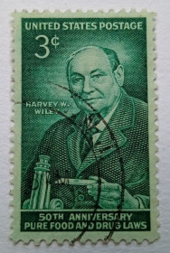 Північна Америка Северная Америка ^/--/^ США 1956 Харви Уошингтон Уайли, гашеная ^_^^^ 1956 — Харві Вошингтон Вайлі, гашена - фото фото фото