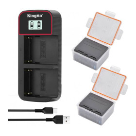 Акумулятори Аккумуляторы ^/--/^ 3-Pack KingMa Sony NP-F /--/ 970 комплект из 2 аккумуляторов и ЗУ на 2 батареи ^_^^^ 3-Pack KingMa Sony NP-F /--/ 970 комплект з 2 акумуляторів і ЗУ на 2 батареї - фото фото фото