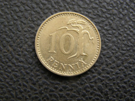Фінляндія Финляндия ^/--/^ 10 пенни Финляндия 1975 г ^_^^^ 10 Пенні Фінляндія 1975 - фото фото фото