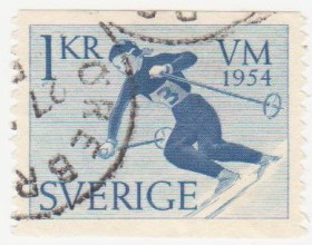 Скандинавія Скандинавия ^/--/^ Швеция 1954 г. № 391 гашеная ^_^^^ Швеція 1954 р. No 391 гашена - фото фото фото