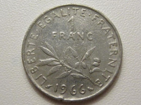 Франція Франция ^/--/^ Франция 1 франк 1966 года 38008 ^_^^^ Франція 1 франк 1966 року 38008 - фото фото фото