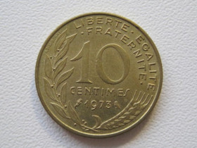 Франція Франция ^/--/^ Франция 10 сантимов 1973 года 35856 ^_^^^ Франція 10 сантимів 1973 35856 - фото фото фото