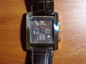 Годинники Часы ^/--/^ Часы EMPORIO ARMANI-AR-0186, хронограф, кварц ^_^^^ Годинники EMPORIO ARMANI-AR-0186, хронограф, кварц - фото фото фото