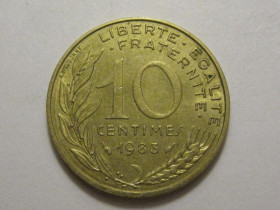 Франція Франция ^/--/^ Франция 10 сантимов 1983 года 3 /--/ П /--/ 988 ^_^^^ Франція 10 сантимів 1983 3 /--/ П /--/ 988 - фото фото фото