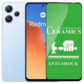 Чохли, бампера Чехлы, бампера ^/--/^ Захисне скло-плівка Fiji Ceramics для Xiaomi Redmi 12 повна проклейка чорний ^_^^^ Защитное стекло-пленка Fiji Ceramics для Xiaomi Redmi 12 полная проклейка черный - фото фото фото
