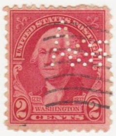 Північна Америка Северная Америка ^/--/^ США 1932 г.№ 553 гашеная перфин ^_^^^ США 1932 р. No 553 гашена перфін - фото фото фото