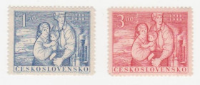 Чехословаччина Чехословакия ^/--/^ Чехословакия 1948 г №  547-548 ** серия ^_^^^ Чехословаччина 1948 р No 547-548 ** серія - фото фото фото