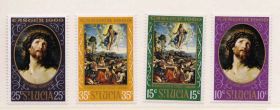 Мистецтво Искусство ^/--/^ NM Ст. Люсия 1969 г MNH - Пасха - ^_^^^ NM Ст. Люсія 1969 р MNH - Великдень - фото фото фото