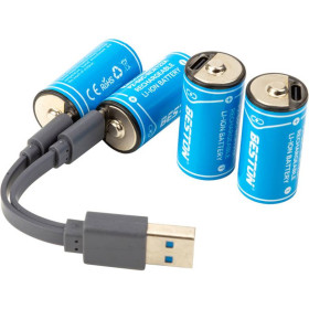 Акумулятори Аккумуляторы ^/--/^ Акумулятор Beston USB Type-C RCR /--/ 123 /--/ A 3.0 /--/ V, 2100 /--/ mWh, Li-Ion, 4 шт - фото фото фото