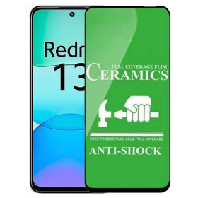 Чохли, бампера Чехлы, бампера ^/--/^ Захисне скло-плівка Fiji Ceramics для Xiaomi Redmi 13 повна проклейка чорний ^_^^^ Защитное стекло-пленка Fiji Ceramics для Xiaomi Redmi 13 полная проклейка черный - фото фото фото