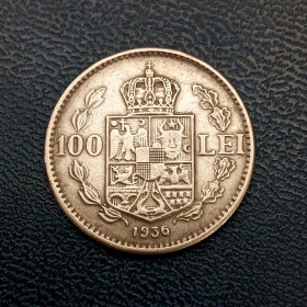 Румунія Румыния ^/--/^ 100 Лей 1936 р. Рідкісна монета. Румунія. ^_^^^ 100 Лей 1936 Редкая монета. Румыния. - фото фото фото