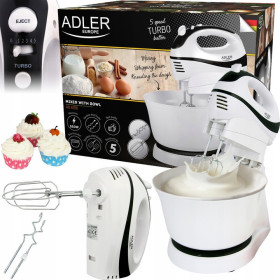 Міксери Миксеры ^/--/^ Міксер Adler AD 4206 — 550 Вт, 5 швидкостей, чаша 3 л, чаша, турборежум, 2 насадки ^_^^^ Миксер Adler AD 4206 — 550 Вт, 5 скоростей, чаша 3 л, чаша, турборежум, 2 насадки - фото фото фото