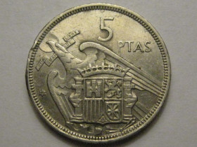 Іспанія Испания ^/--/^ Испания 5 песет 1957  (1975) года 38418 ^_^^^ Іспанія 5 песет (1975) року 38418 - фото фото фото