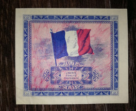 Франція Франция ^/--/^ FRANCE Союзническая оккупация Франции 5 франков 1944. Сохран ^_^^^ FRANCE Союзницька окупація Франції 5 франків 1944. Збереження - фото фото фото