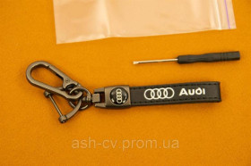 Аксесуари Аксессуары ^/--/^ Брелок, Audi, чорний, з карабіном, для, авто, ключа, 1 /--/ шт - фото фото фото