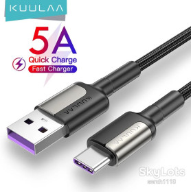 Кабелі Кабели ^/--/^ KUULAA USB Type C Nylon кабель быстрой зарядки 5 /--/ V/5 /--/ A 1 м ^_^^^ KUULAA USB Type C Nylon кабель швидкої зарядки 5 /--/ V/5 /--/ A 1 м - фото фото фото