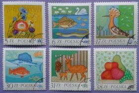 Польща Польша ^/--/^ Польша 1983 флора фауна природа Mi 2850-2855 ^_^^^ Польща 1983 флора фауна природа Mi 2850-2855 - фото фото фото
