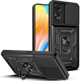 Чохли, бампера Чехлы, бампера ^/--/^ Чохол Fiji Camera Defence для Oppo A /--/ 58 (CPH /--/ 2577) бампер із захистом камери та підставкою Black ^_^^^ Чехол Fiji Camera Defence для Oppo A /--/ 58 (CPH /--/ 2577) бампер с защитой камеры и подставкой Black - фото фото фото