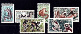 Фауна Фауна ^/--/^ Малагаси / Мадагаскар 1961 г MNH - приматы - серия ^_^^^ Малагасі / Мадагаскар 1961 р MNH - примати - серія - фото фото фото
