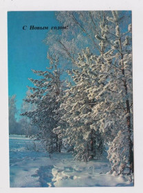 СРСР СССР ^/--/^ С НОВЫМ ГОДОМ  1984 г.  ДЕЙКИН, РЯБОВ  чистая  тираж 500 тыс.  ^_^^^ З Новим роком 1984 Дейкін, рабів чистий тираж 500 тис. - фото фото фото