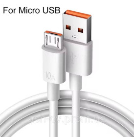 Зарядні пристрої Зарядные устройства ^/--/^ Кабель, Micro, USB, MicroUSB, 10 /--/ А, NNBILI, 1 метр - фото фото фото