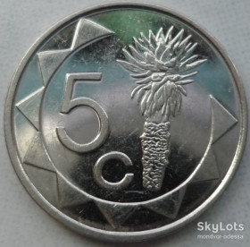 Намібія Намибия ^/--/^ Намибия 5 центов 2007  зл/н /--/ 0,5 ^_^^^ Намібія 5 центів 2007 зл/н /--/ 0,5 - фото фото фото