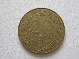 Франція Франция ^/--/^ Франция 20 сантимов 1984 года #9723 ^_^^^ Франція 20 сантимів 1984 року #9723 - фото фото фото