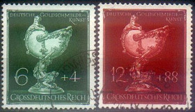 Третій Рейх (-) Третий Рейх (-) ^/--/^ 1944 - Рейх - Ювелірне мистецтво Mi.902-03 _гаш ^_^^^ 1944 - Рейх - Ювелирное искусство Mi.902-03 _гаш - фото фото фото