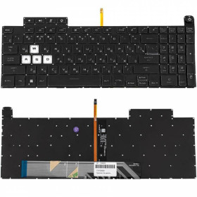 Клавіатури Клавиатуры ^/--/^ Клавиатура для ноутбука ASUS (FX /--/ 507, FX /--/ 707 series) rus, black, без фрейма, подсветка клавиш (RGB) ^_^^^ Клавіатура для ноутбука ASUS (FX /--/ 507, FX /--/ 707 series) rus, black, без фрейму, підсвічування клавіш (RGB) - фото фото фото