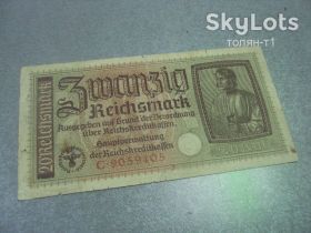 Німеччина Германия ^/--/^ банкнота 20 марок 1939 германия №203 ^_^^^ банкнота 20 марок 1939 Німеччина No 203 - фото фото фото