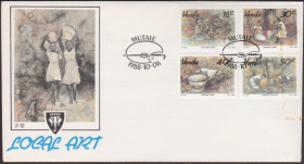 Інші країни Другие страны ^/--/^ Венда 1988 МЕСТНОЕ ИСКУССТВО ЭТНОГРАФИЯ БЫТ УКЛАД ЖИЗНИ КАРТИНЫ ЖИВОПИСЬ РИСУНКИ КПД Mi.179-182 ^_^^^ Угода 1988 р. Місцеве мистецтво Етнографія буде запровадження життя Картини Живопис рисунки ККД Mi.179-182 - фото фото фото