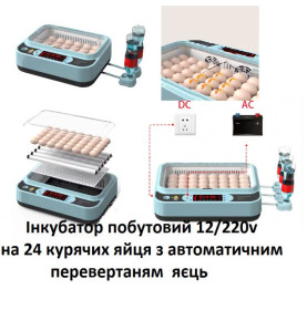 Інкубатори Инкубаторы ^/--/^ Інкубатор автомат 12/220 /--/ в на 24 курячих яйця ^_^^^ Инкубатор автомат 12/220 /--/ в на 24 куриных яйца - фото фото фото