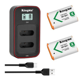 Акумулятори Аккумуляторы ^/--/^ 3-Pack KingMa Sony NP-BX /--/ 1 (2 АКБ KingMa NP-BX /--/ 1 и 1 ЗУ на две батареи) ^_^^^ 3-Pack KingMa Sony NP-BX /--/ 1 (2 АКБ KingMa NP-BX /--/ 1 і 1 ЗУ на дві батареї) - фото фото фото