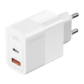 Зарядні пристрої Зарядные устройства ^/--/^ Essager 33 /--/ W USB-A + Тип-c Адаптер Быстрого Зарядки - ес / Белый ^_^^^ Essager 33 /--/ W USB-A + Тип-c Адаптер Швидкого Зарядки - ес / Білий - фото фото фото