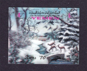 Фауна Фауна ^/--/^ Фауна . Йемен  1970 mnh - марка 3 /--/ d - Рождество ^_^^^ Ємен 1970 mnh - марка 3 /--/ d - Різдво - фото фото фото