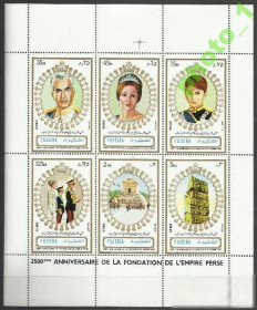 ОАЕ ОАЭ ^/--/^ Фуджейра 1972 монархи 2500 лет императорской Персии Клб А ^_^^^ Фуджейра 1972 монархи 2500 років імператорської Персії Клб А - фото фото фото
